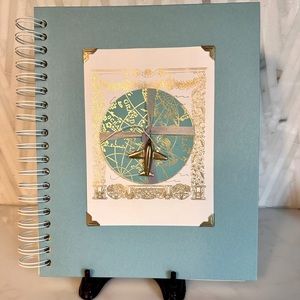 Fan Mail light blue spiral scrapbook. memory book. photo book. Journal.